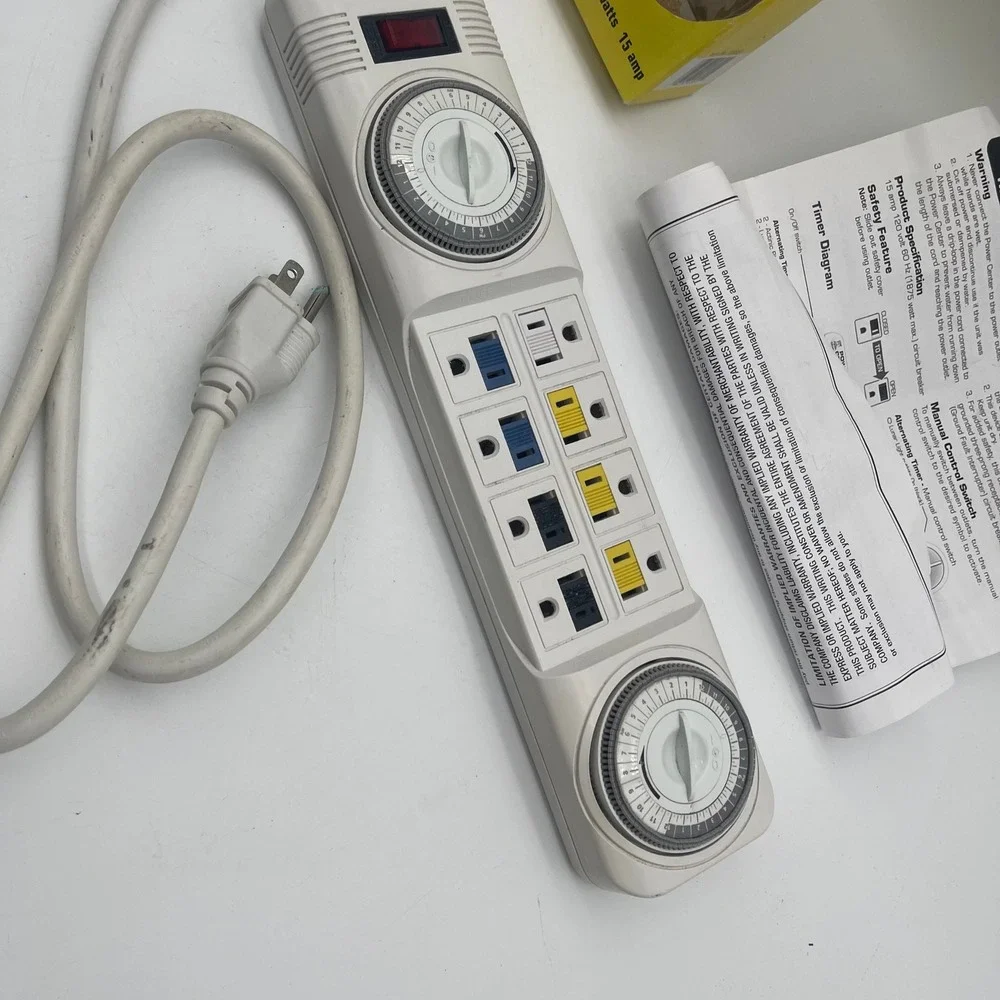 Coralife Aqualight Power Center Dual‎ Day-Night Timer Wave-Maker 15A 1875W 01611
